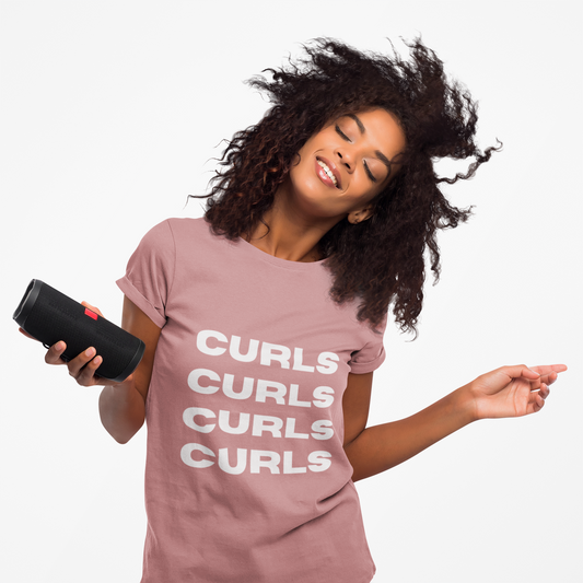 Curls Tee, Relaxed Unisex Jersey Short Sleeve Shirt, Perfect for Curly hair Friends, Everyday Wear, Gift for curly hair enthusiasts