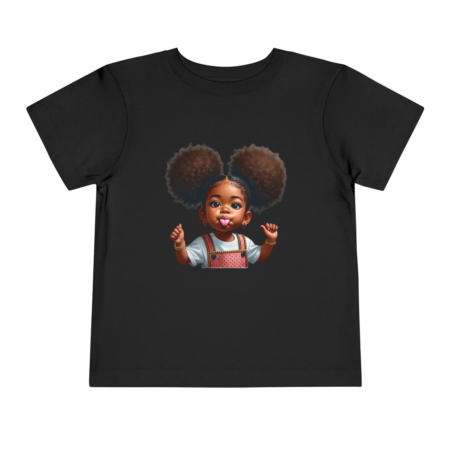 Toddler Tee - Cute and Playful Afro Puffs Girl Graphic Shirt