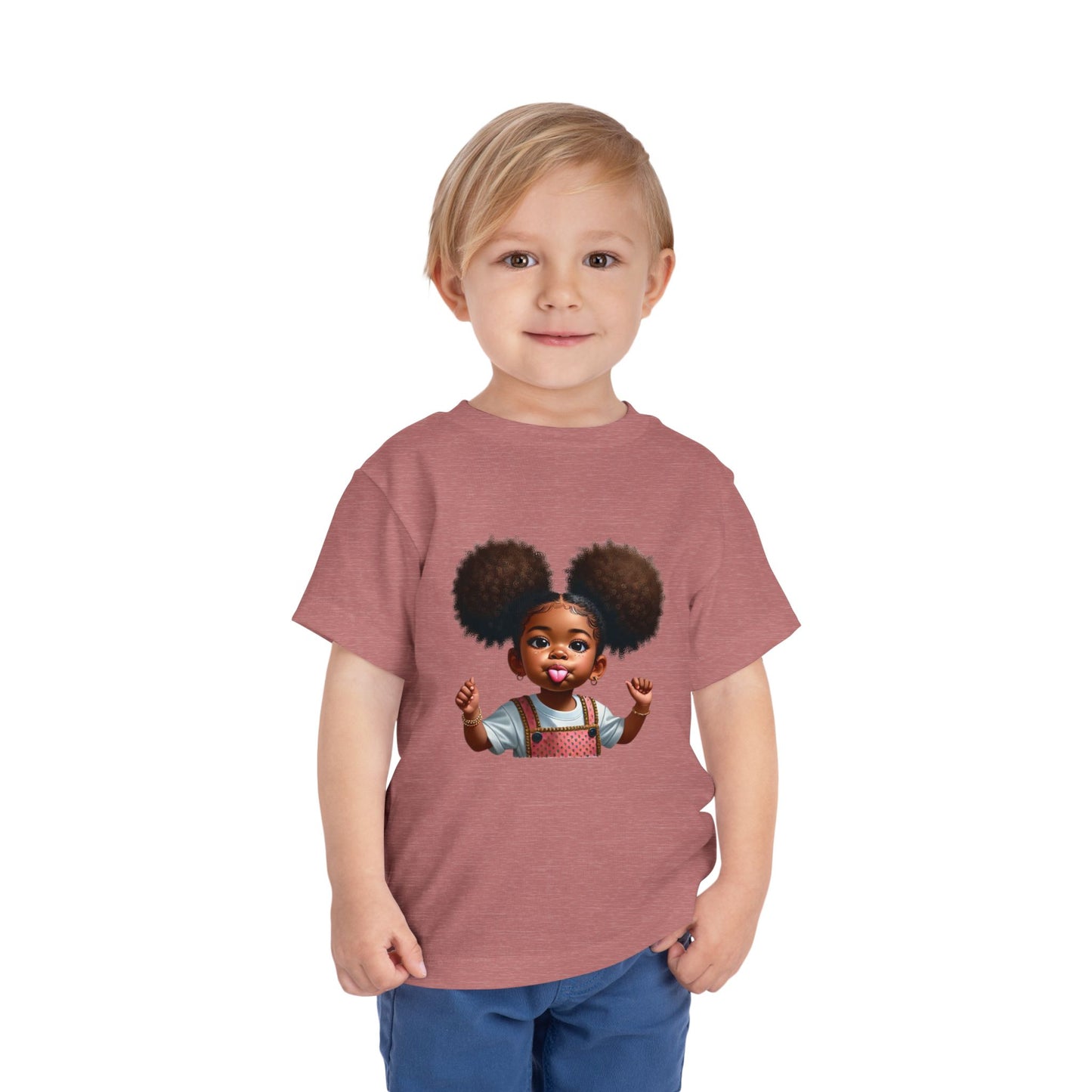 Toddler Tee - Cute and Playful Afro Puffs Girl Graphic Shirt