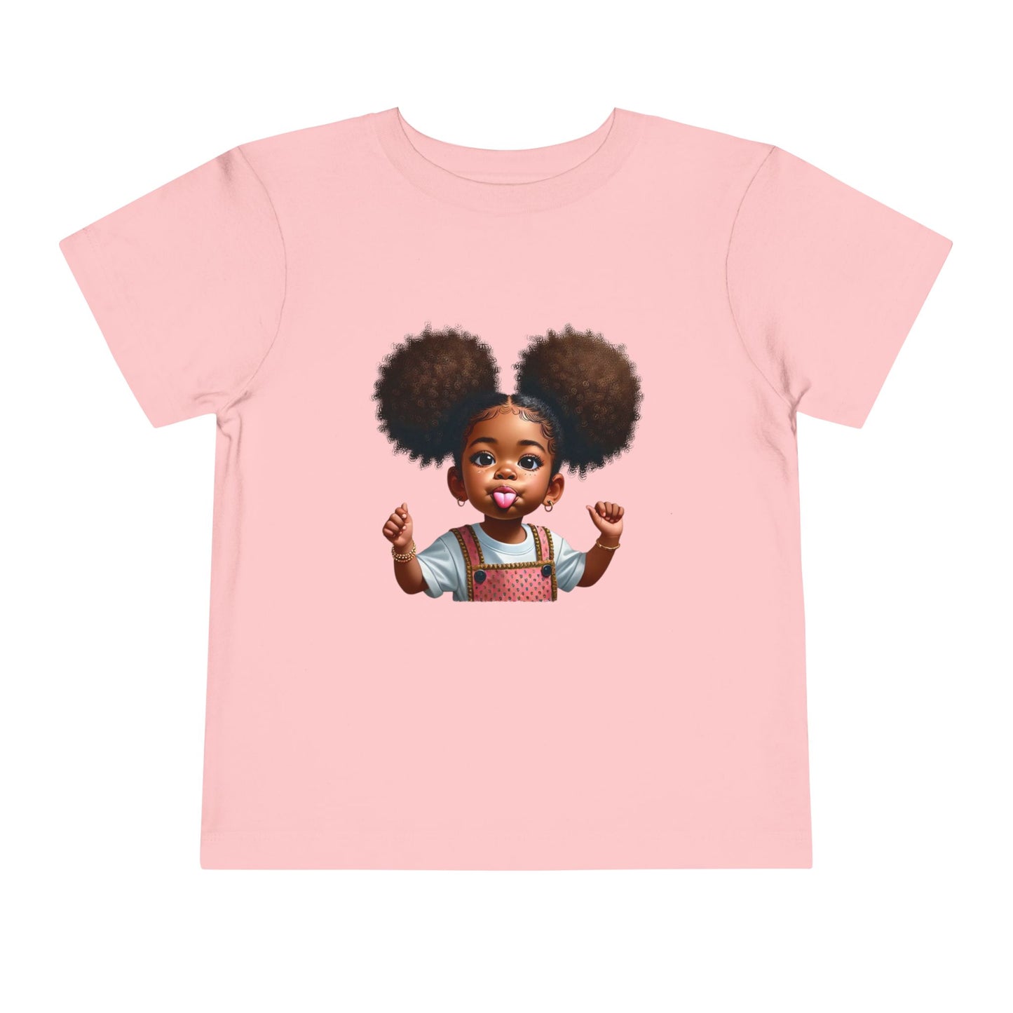 Toddler Tee - Cute and Playful Afro Puffs Girl Graphic Shirt