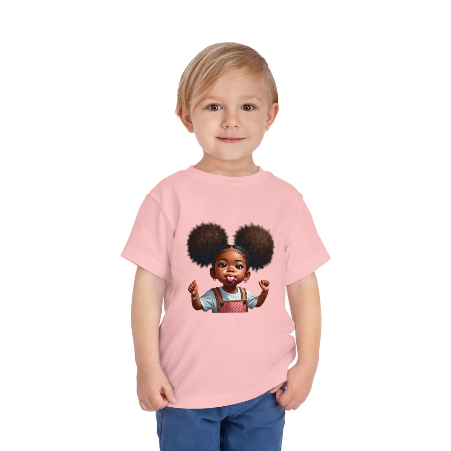 Toddler Tee - Cute and Playful Afro Puffs Girl Graphic Shirt